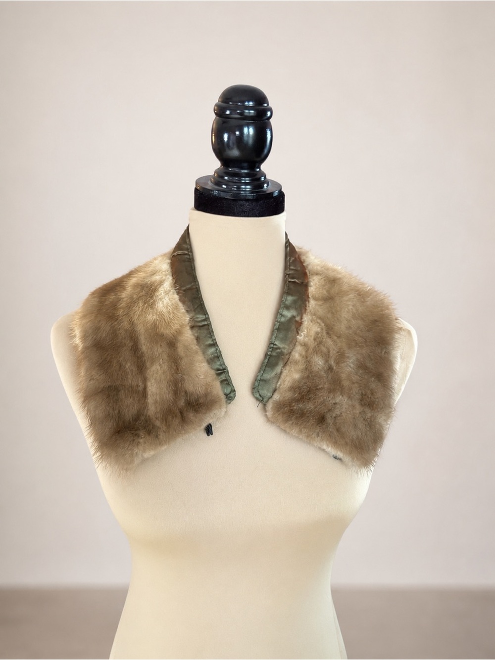 Vintage Genuine Brown Mink Fur Collar Detachable
